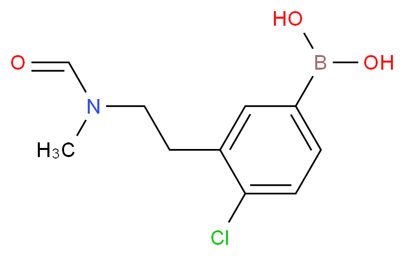 4-氯-3-(正丙基氨甲酰基)苯硼酸_分子结构_CAS_871332-93-3)