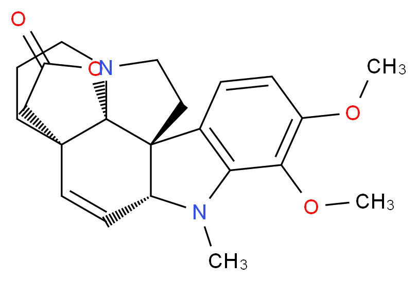 (1S,4R,12R,16S)-7,8-dimethoxy-5-methyl-17-oxa-5,15-diazahexacyclo[13.4.3.0<sup>1</sup>,<sup>1</sup><sup>6</sup>.0<sup>4</sup>,<sup>1</sup><sup>2</sup>.0<sup>6</sup>,<sup>1</sup><sup>1</sup>.0<sup>1</sup><sup>2</sup>,<sup>1</sup><sup>6</sup>]docosa-2,6(11),7,9-tetraen-18-one_分子结构_CAS_16625-21-1