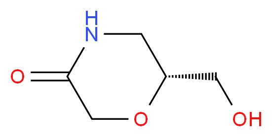 (6R)-6-(hydroxymethyl)morpholin-3-one_分子结构_CAS_919286-65-0