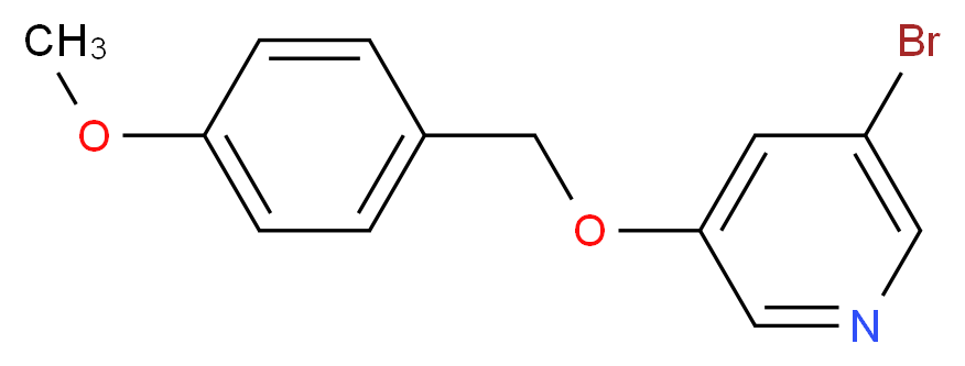 3-bromo-5-[(4-methoxyphenyl)methoxy]pyridine_分子结构_CAS_552331-73-4