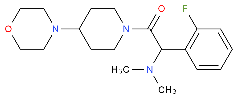 1-(2-fluorophenyl)-N,N-dimethyl-2-[4-(4-morpholinyl)-1-piperidinyl]-2-oxoethanamine_分子结构_CAS_)