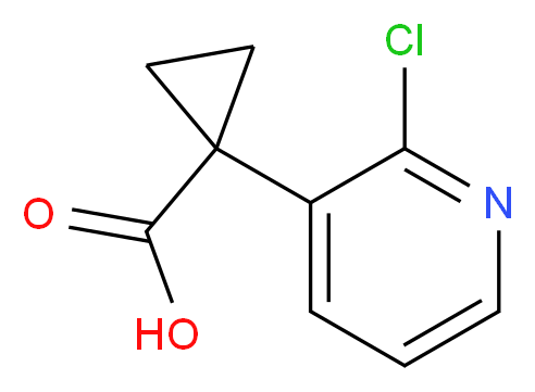 1-(2-chloropyridin-3-yl)cyclopropane-1-carboxylic acid_分子结构_CAS_1060811-81-5