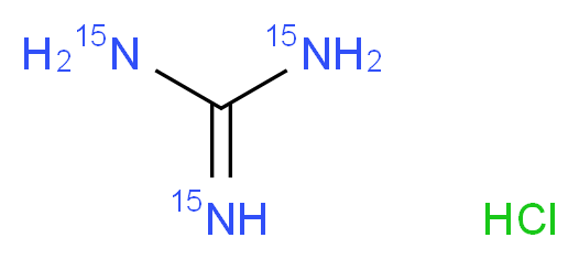 胍-15N3 盐酸盐_分子结构_CAS_121616-39-5)