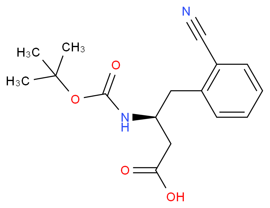 Boc-(S)-3-amino-4-(2-cyanophenyl)-butyric acid_分子结构_CAS_270065-83-3)