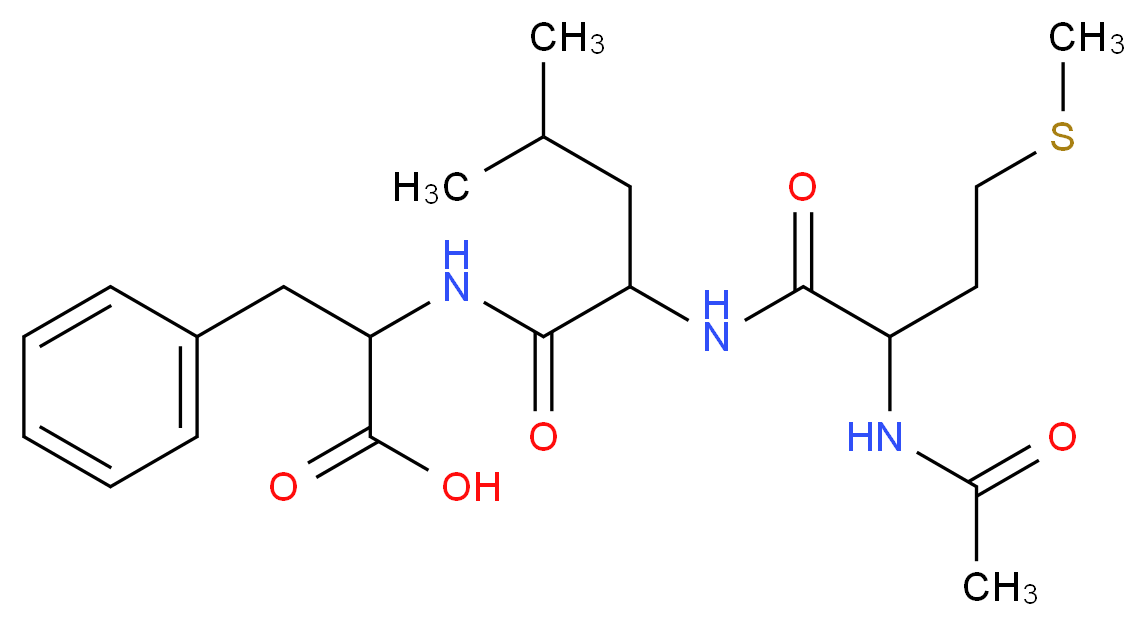 2-{2-[2-acetamido-4-(methylsulfanyl)butanamido]-4-methylpentanamido}-3-phenylpropanoic acid_分子结构_CAS_73572-34-6
