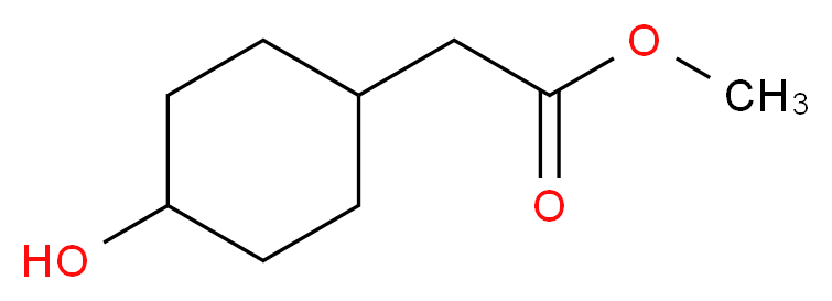 methyl 2-(4-hydroxycyclohexyl)acetate_分子结构_CAS_99183-13-8