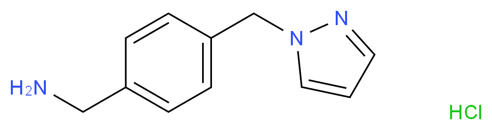 1-[4-(Aminomethyl)benzyl]-1H-pyrazole hydrochloride, tech_分子结构_CAS_904696-62-4)