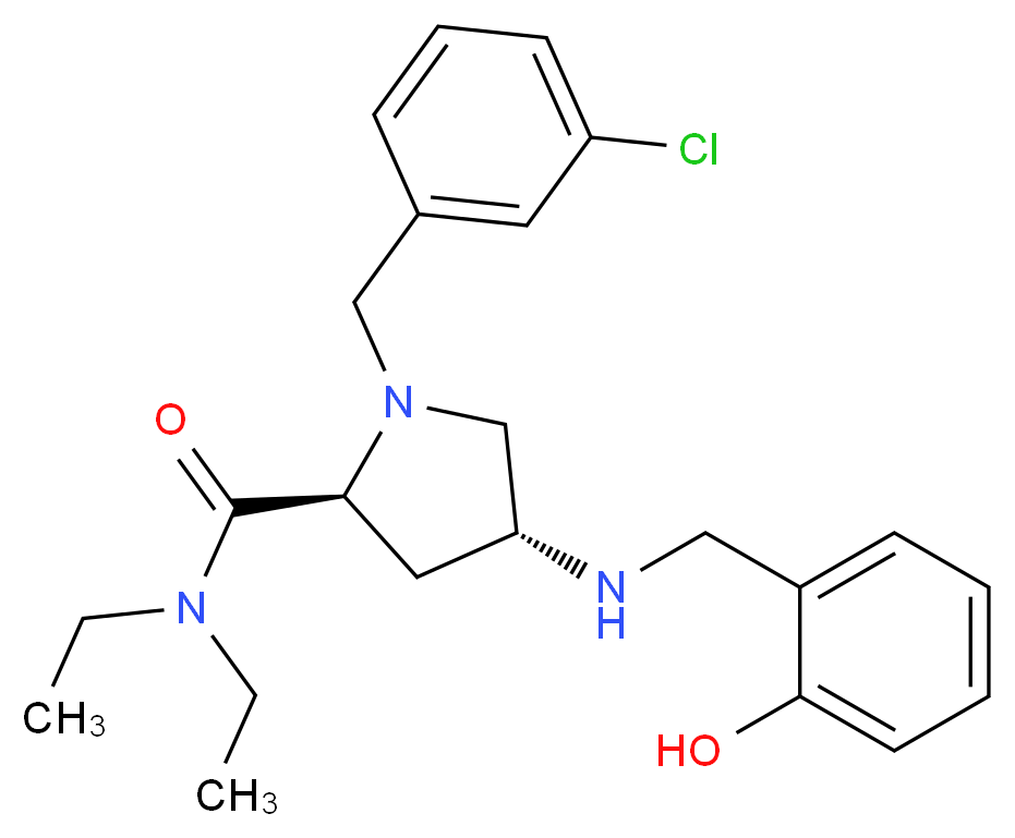 (4R)-1-(3-chlorobenzyl)-N,N-diethyl-4-[(2-hydroxybenzyl)amino]-L-prolinamide_分子结构_CAS_)