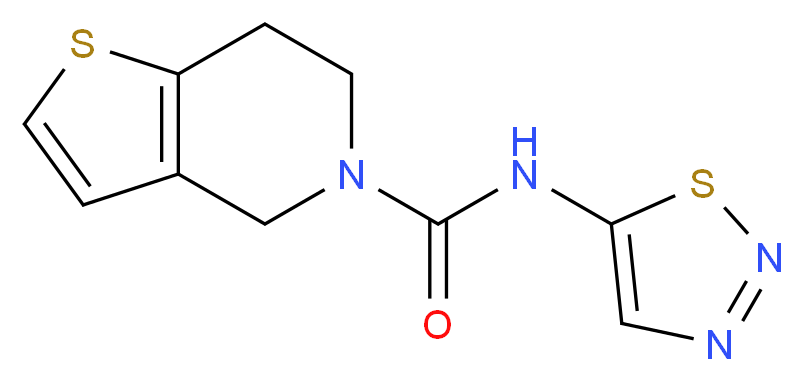 N-1,2,3-thiadiazol-5-yl-6,7-dihydrothieno[3,2-c]pyridine-5(4H)-carboxamide_分子结构_CAS_)