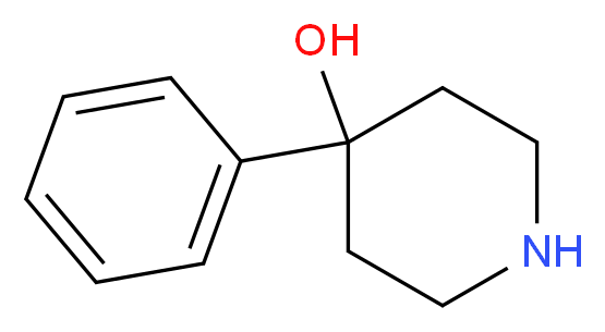 4-phenylpiperidin-4-ol_分子结构_CAS_40807-61-2