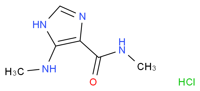 N-methyl-5-(methylamino)-1H-imidazole-4-carboxamide hydrochloride_分子结构_CAS_116131-08-9