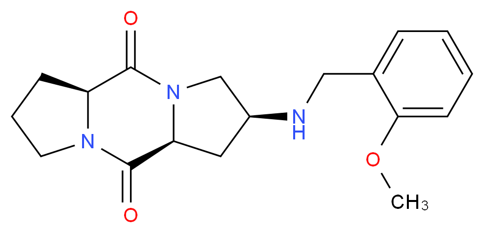 (2S,5aS,10aS)-2-[(2-methoxybenzyl)amino]octahydro-5H,10H-dipyrrolo[1,2-a:1',2'-d]pyrazine-5,10-dione_分子结构_CAS_)