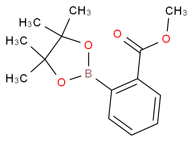 methyl 2-(tetramethyl-1,3,2-dioxaborolan-2-yl)benzoate_分子结构_CAS_653589-95-8