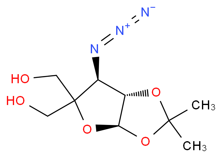 3-Azido-3-deoxy-4-hydroxy-methyl-1,2-O-isopropylidene-α-D-ribofuranose_分子结构_CAS_247025-10-1)