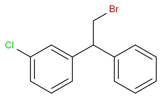 1-(2-Bromo-1-phenyl-ethyl)-3-chloro-benzene_分子结构_CAS_885279-71-0)