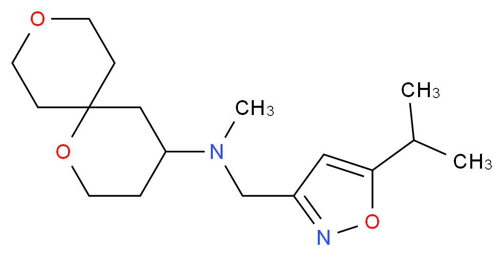 1,9-dioxaspiro[5.5]undec-4-yl[(5-isopropylisoxazol-3-yl)methyl]methylamine_分子结构_CAS_)