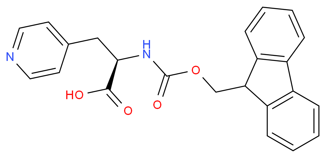 Fmoc-β-(4-pyridyl)-D-Ala-OH_分子结构_CAS_205528-30-9)