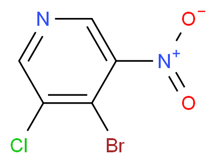 4-bromo-3-chloro-5-nitropyridine_分子结构_CAS_1072141-30-0