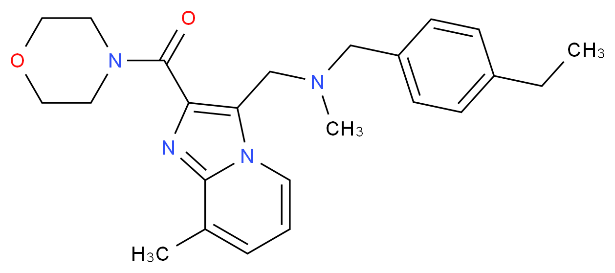(4-ethylbenzyl)methyl{[8-methyl-2-(4-morpholinylcarbonyl)imidazo[1,2-a]pyridin-3-yl]methyl}amine_分子结构_CAS_)