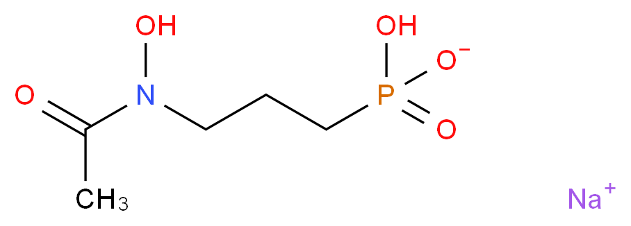 sodium hydrogen [3-(N-hydroxyacetamido)propyl]phosphonate_分子结构_CAS_73226-73-0
