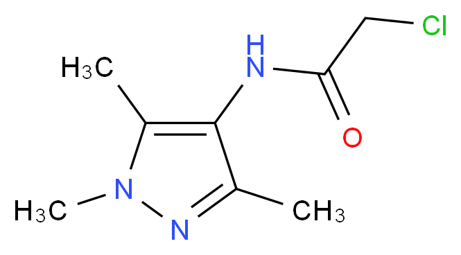 2-chloro-N-(trimethyl-1H-pyrazol-4-yl)acetamide_分子结构_CAS_90153-58-5