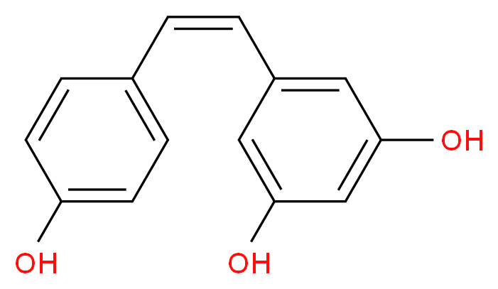 5-[(Z)-2-(4-hydroxyphenyl)ethenyl]benzene-1,3-diol_分子结构_CAS_61434-67-1