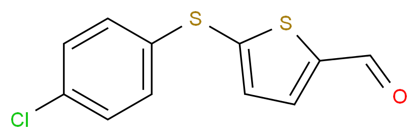 5-[(4-Chlorophenyl)sulfanyl]-2-thiophenecarbaldehyde_分子结构_CAS_)