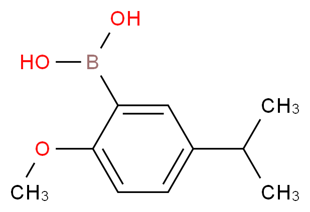 [2-methoxy-5-(propan-2-yl)phenyl]boronic acid_分子结构_CAS_216393-63-4