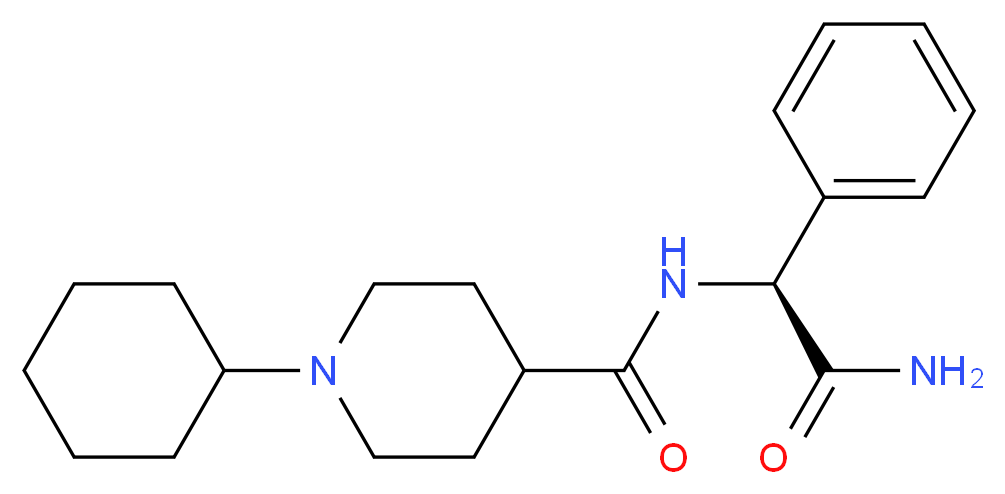 N-[(1S)-2-amino-2-oxo-1-phenylethyl]-1-cyclohexyl-4-piperidinecarboxamide_分子结构_CAS_)