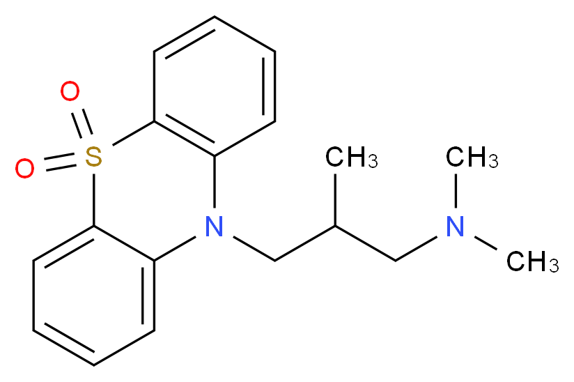 10-[3-(dimethylamino)-2-methylpropyl]-10H-5λ<sup>6</sup>,10-phenothiazine-5,5-dione_分子结构_CAS_3689-50-7