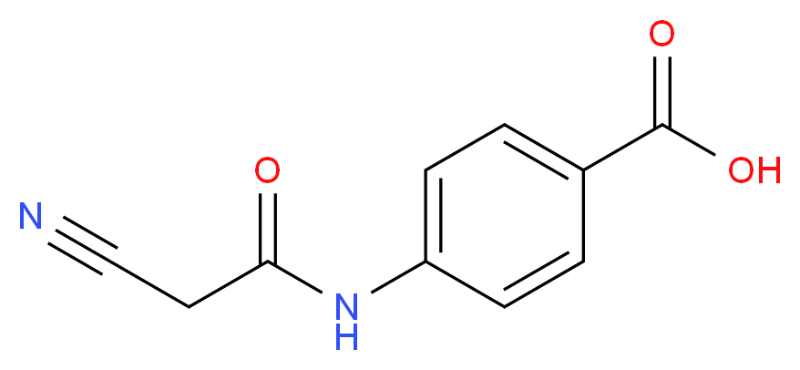 4-(2-Cyano-acetylamino)-benzoic acid_分子结构_CAS_31557-87-6)