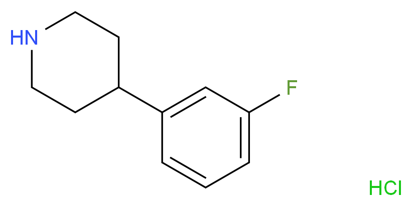 4-(3-Fluorophenyl)piperidine hydrochloride_分子结构_CAS_104774-94-9)