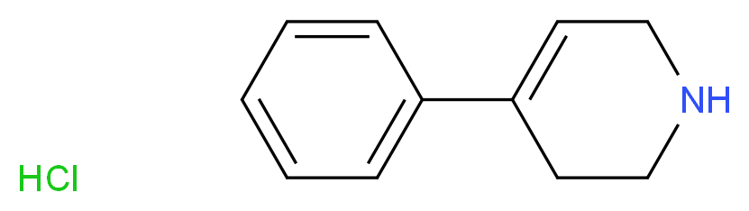 4-Phenyl-1,2,3,6-tetrahydropyridine hydrochloride_分子结构_CAS_43064-12-6)