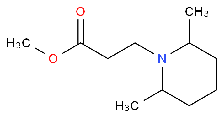 Methyl 3-(2,6-dimethylpiperidin-1-yl)propanoate_分子结构_CAS_)