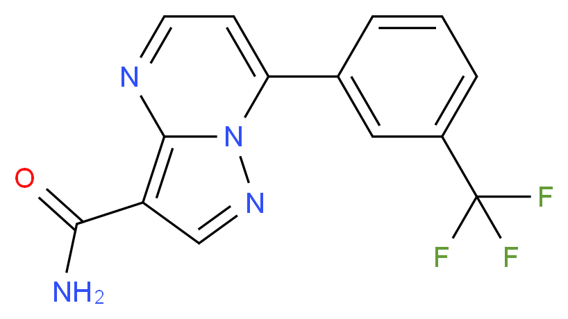 7-[3-(Trifluoromethyl)phenylpyrazolo[1,5-a]-pyrimidine-3-carboxamide_分子结构_CAS_115930-92-2)