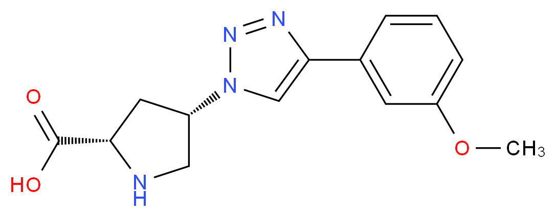 (4S)-4-[4-(3-methoxyphenyl)-1H-1,2,3-triazol-1-yl]-L-proline_分子结构_CAS_)