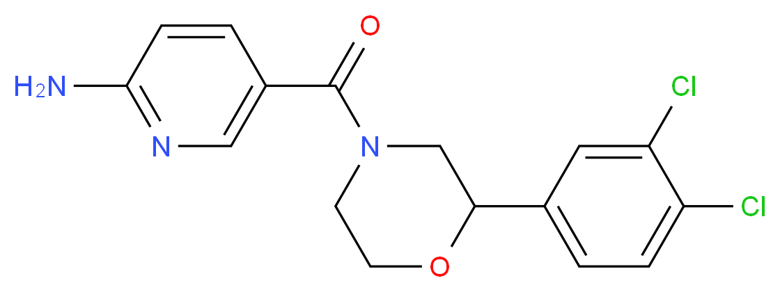 5-{[2-(3,4-dichlorophenyl)morpholin-4-yl]carbonyl}pyridin-2-amine_分子结构_CAS_)