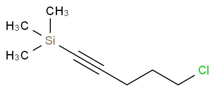 (5-氯-1-戊炔基)三甲基硅烷_分子结构_CAS_77113-48-5)