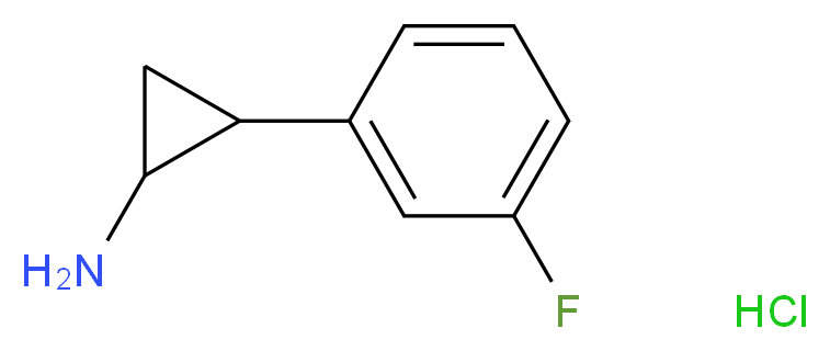 2-(3-fluorophenyl)cyclopropan-1-amine hydrochloride_分子结构_CAS_)