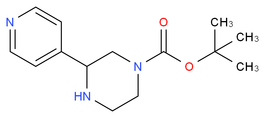 tert-butyl 3-(pyridin-4-yl)piperazine-1-carboxylate_分子结构_CAS_886771-14-8