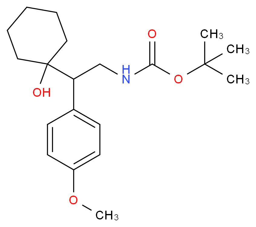 N-Boc-1-[2-amino-1-(4-methoxyphenyl)ethyl]cyclohexanol_分子结构_CAS_1076199-18-2)