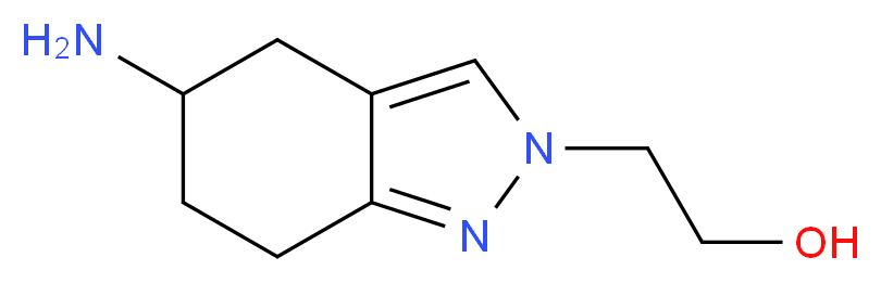 2-(5-amino-4,5,6,7-tetrahydro-2H-indazol-2-yl)ethanol_分子结构_CAS_)