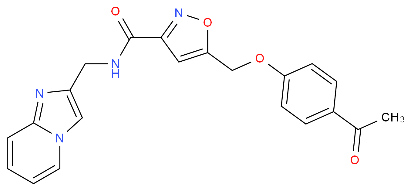 5-[(4-acetylphenoxy)methyl]-N-(imidazo[1,2-a]pyridin-2-ylmethyl)-3-isoxazolecarboxamide_分子结构_CAS_)