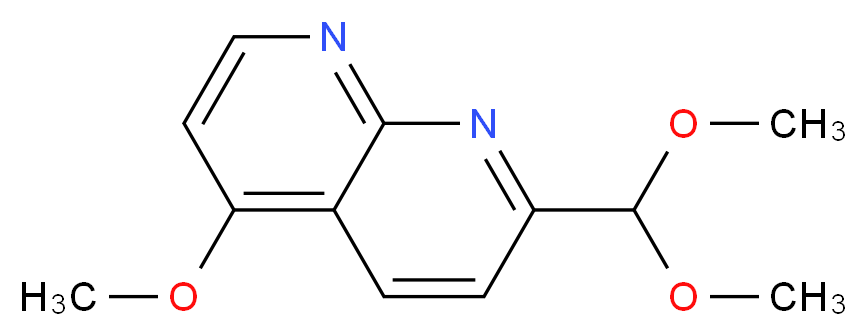 2-(dimethoxymethyl)-5-methoxy-1,8-naphthyridine_分子结构_CAS_1228666-53-2