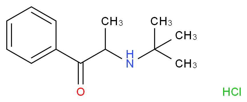 2-(tert-butylamino)-1-phenylpropan-1-one hydrochloride_分子结构_CAS_63199-74-6