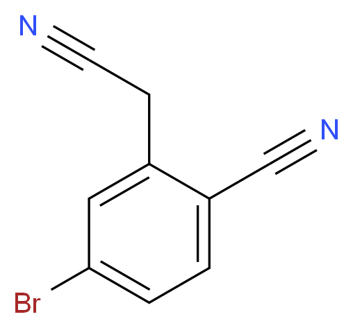 4-bromo-2-(cyanomethyl)benzonitrile_分子结构_CAS_925672-88-4