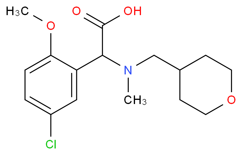 (5-chloro-2-methoxyphenyl)[methyl(tetrahydro-2H-pyran-4-ylmethyl)amino]acetic acid_分子结构_CAS_)