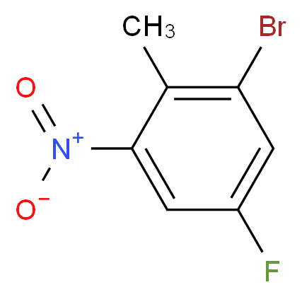 1-bromo-5-fluoro-2-methyl-3-nitrobenzene_分子结构_CAS_502496-33-5