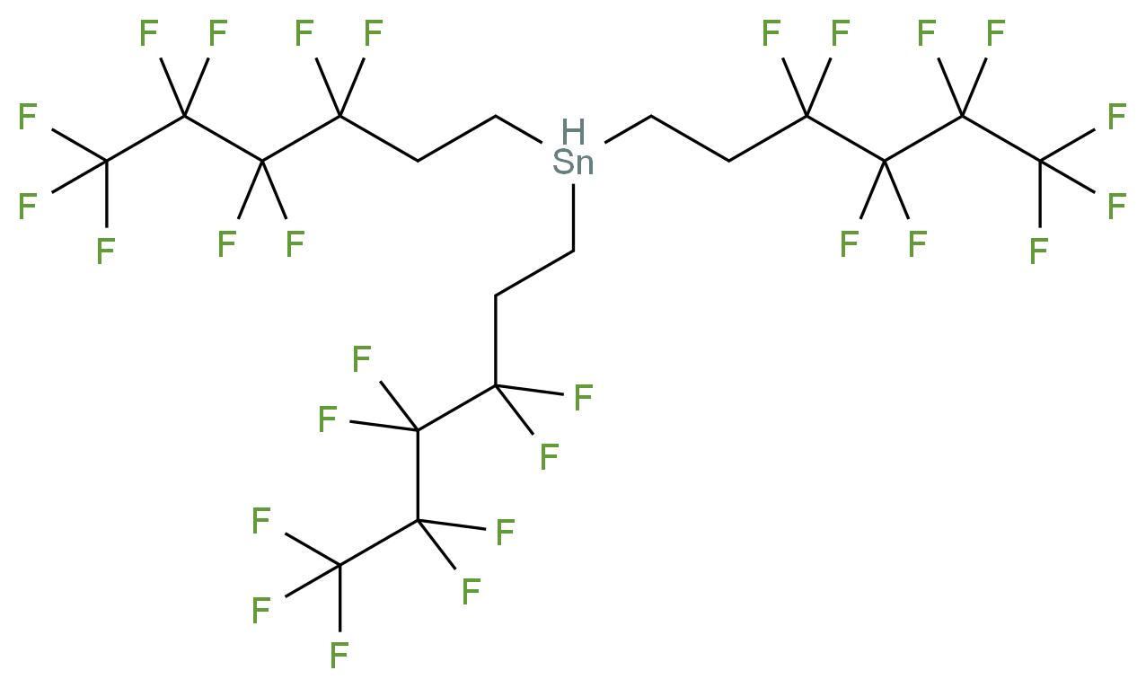 tris(3,3,4,4,5,5,6,6,6-nonafluorohexyl)stannane_分子结构_CAS_240497-26-1