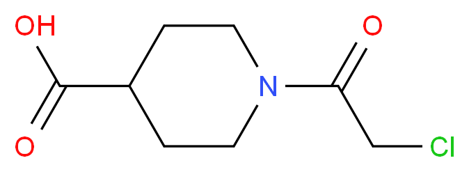 1-(2-Chloroacetyl)-4-piperidinecarboxylic acid_分子结构_CAS_)